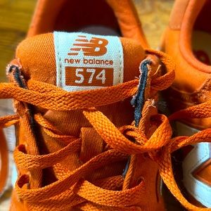New Balance 574  . Orange . Worn 2 times